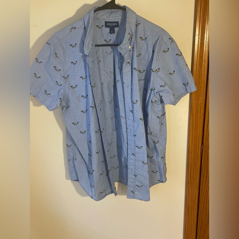 Arizona Jeans Co. Graphic Button-up, Size Large